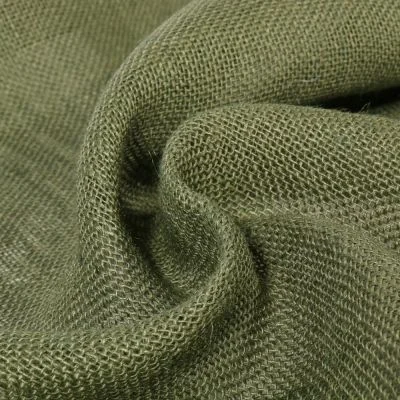 Toile de Jute uni Kaki - Par 10 cm