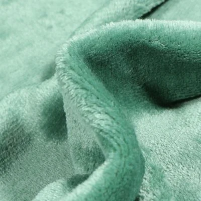 Tissu Doudou uni  Vert - Par 10 cm