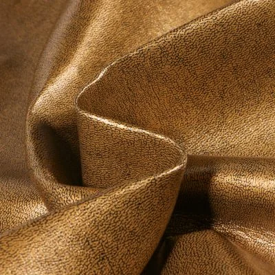 Tissu Simili cuir souple et épais uni Roma Doré - Par 10 cm
