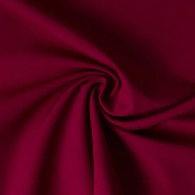 Tissu Crêpe Scuba extensible Nayeli uni Bordeaux - Par 10 cm