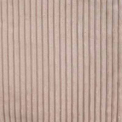 Tissu Minky Ultra doux uni côtelé envers doudou Beige sable - Par 10 cm