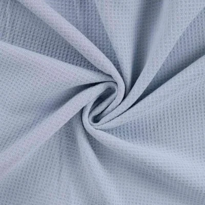 Tissu Nid d&#039;abeille envers éponge uni Bambelux Bleu lavande - Par 10 cm