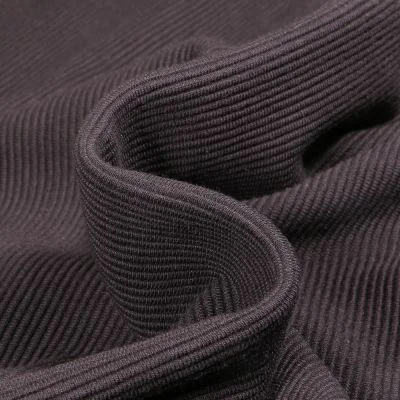 Tissu Jersey côtelé Ottoman uni  Noir - Par 10 cm