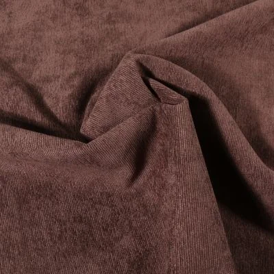 Tissu Velours milleraies uni Marron chocolat - Par 10 cm