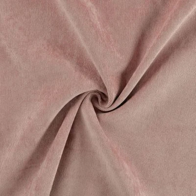 Tissu Velours milleraies uni Rose poudré - Par 10 cm