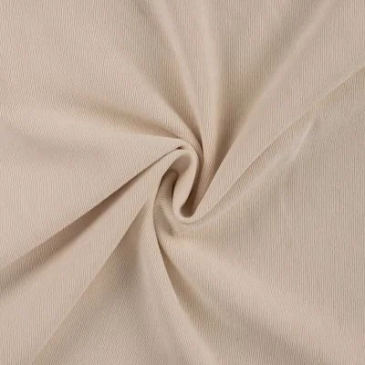 Tissu Velours milleraies uni Crème - Par 10 cm
