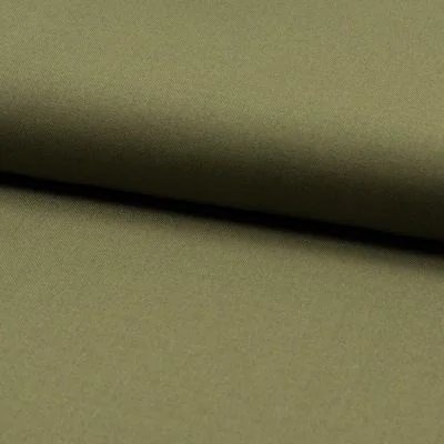 Tissu Viscose Twill  chiné Vert kaki - Par 10 cm