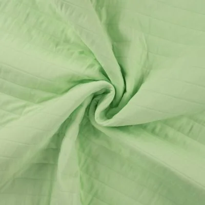 Tissu Coupe-Vent Matelassé uni Vert menthe - Par 10 cm