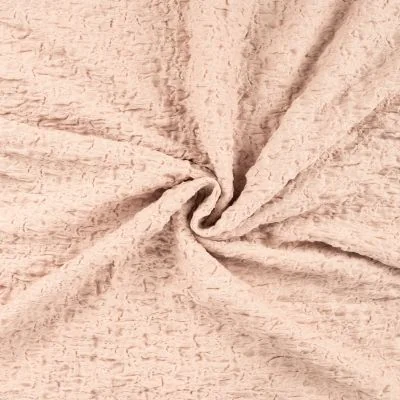 Tissu Maille Coton gaufré uni Beige sable - Par 10 cm