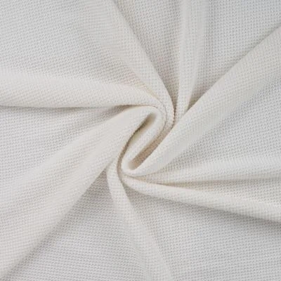 Tissu Maille aspect point mousse uni Blanc - Par 10 cm