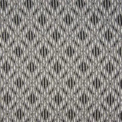 Tissu Jersey Jacquard  Losanges sur fond Gris - Par 10 cm