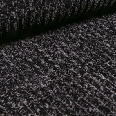 Tissu Maille lourde chenille Noir - Par 10 cm