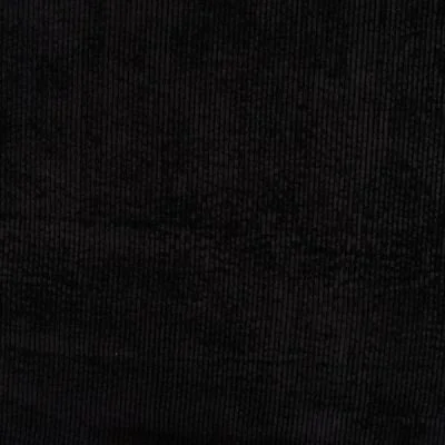 Tissu Velours côtelé lavé uni Noir - Par 10 cm