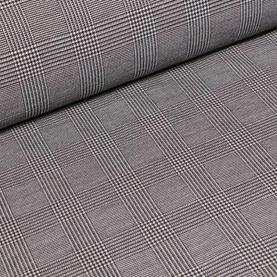 Tissu Bengaline Ecossais sur fond Blanc - Par 10 cm