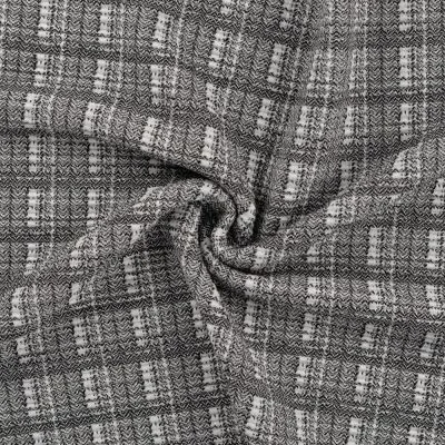 Tissu Jersey Jacquard côtelé Heavy filia sur fond Gris - Par 10 cm