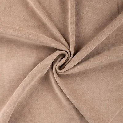 Tissu Velours tissé uni Beige - Par 10 cm
