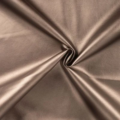 Tissu Simili cuir d&#039;habillement uni Cuivre - Par 10 cm