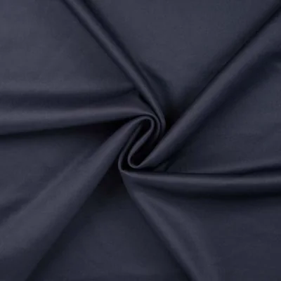 Tissu Jersey Scuba uni Bleu nuit - Par 10 cm