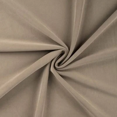 Tissu Jersey Modal satiné uni Beige sable - Par 10 cm