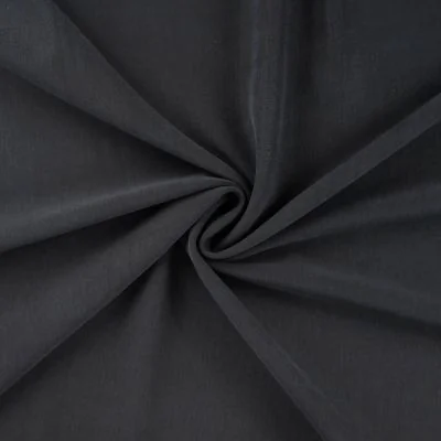 Tissu Jersey Modal satiné uni Noir - Par 10 cm