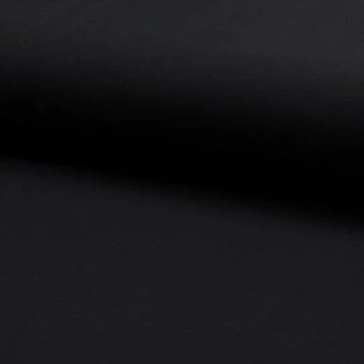 Tissu Jersey Piqué de coton spécial Polo Noir - Par 10 cm