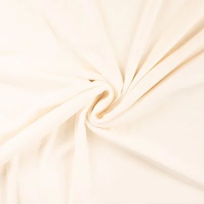 Tissu Minky Lisse Ultra doux uni Ecru - Par 10 cm