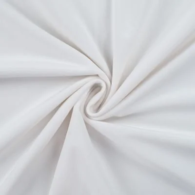 Tissu Velours ras d&#039;habillement uni Blanc - Par 10 cm