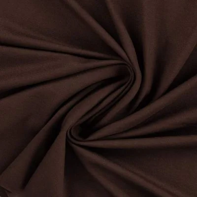 Tissu Jersey Viscose uni Lia Marron foncé - Par 10 cm
