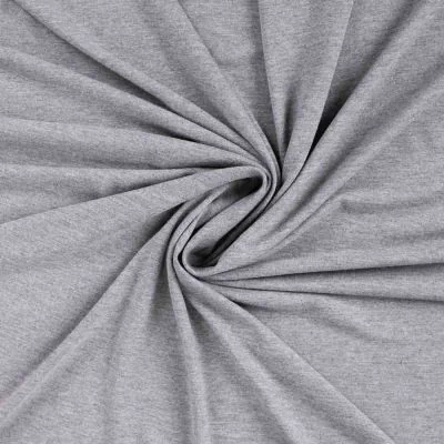 Tissu Jersey Viscose uni Lia Gris chiné - Par 10 cm
