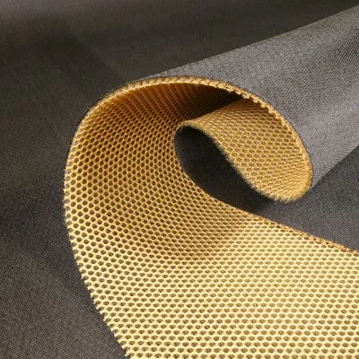 Tissu Résille matelassé mesh 3D Or - Par 10 cm