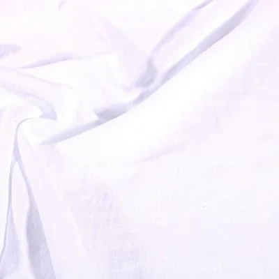 Tissu Lin lavé d&#039;ameublement Blanc - Par 10 cm