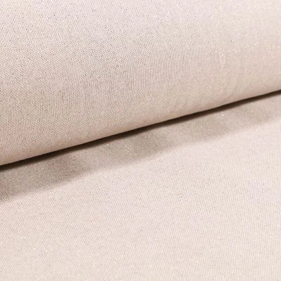 Tissu Toile Polycoton Lurex uni Cubex dorés - Par 10 cm