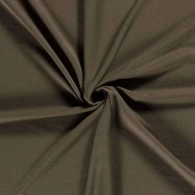 Tissu Gabardine de Viscose extensible Noelia uni Marron - Par 10 cm