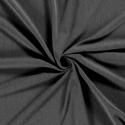 Tissu Gabardine de Viscose extensible Noelia uni Gris - Par 10 cm