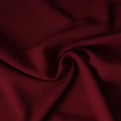Tissu Gabardine de Viscose extensible Carmina uni Bordeaux - Par 10 cm