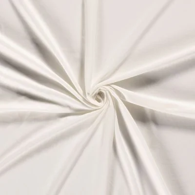 Tissu Gabardine de Viscose extensible Carmina uni Ecru - Par 10 cm