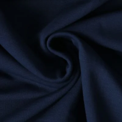 Tissu Sweat léger Soline uni Bleu indigo foncé - Par 10 cm