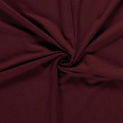Tissu Sweat léger Soline uni Bordeaux - Par 10 cm
