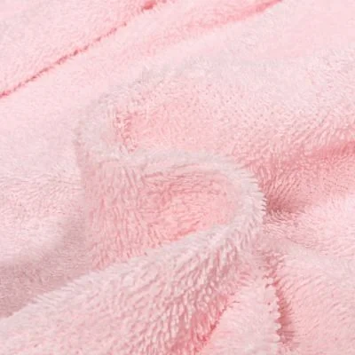 Tissu Eponge légère 340 g/m² uni Rose bébé - Par 10 cm