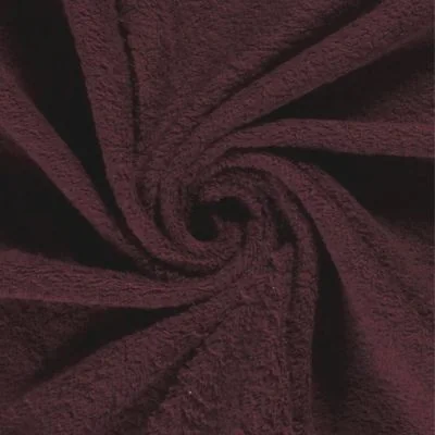 Tissu Eponge légère 340 g/m² uni Pourpre - Par 10 cm