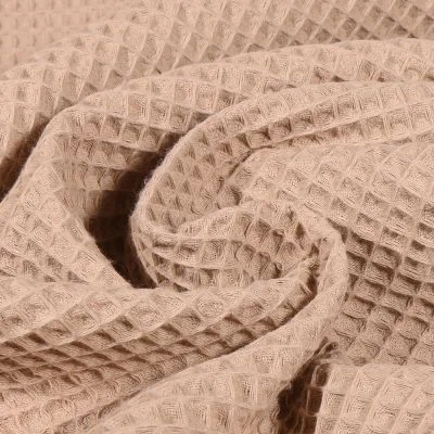 Tissu Nid d&#039;abeille uni Crème - Par 10 cm