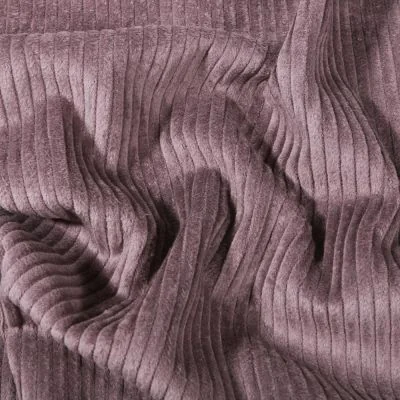 Tissu Velours côtelé uni  Gris taupe - Par 10 cm