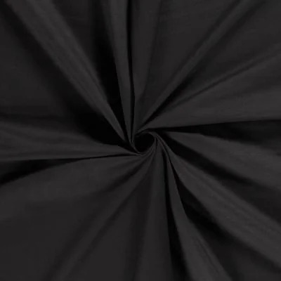 Tissu Voile de Coton Elisa Noir - Par 10 cm