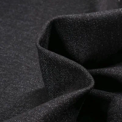 Tissu Jean épais extensible Noir - Par 10 cm