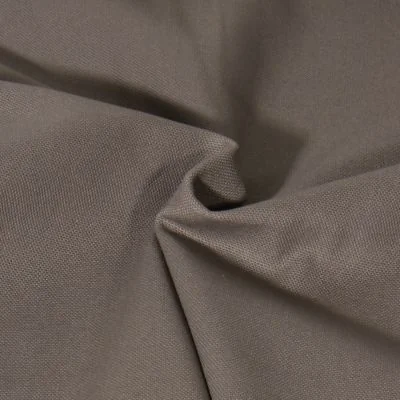 Tissu Toile Coton Canvas uni Mateo Gris anthracite - Par 10 cm