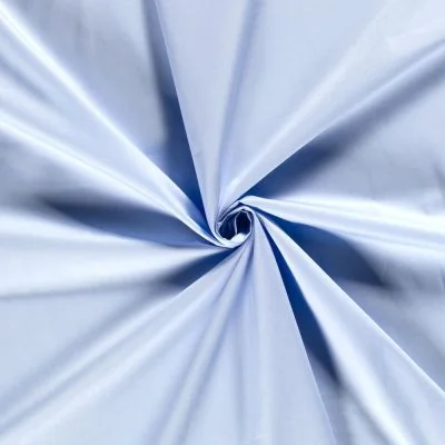 Tissu popeline de coton unie Lucca Bleu layette - Par 10 cm