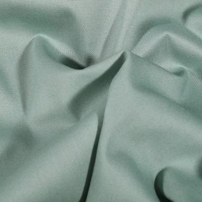 Tissu Popeline de coton Uni Vert d&#039;eau - Par 10 cm