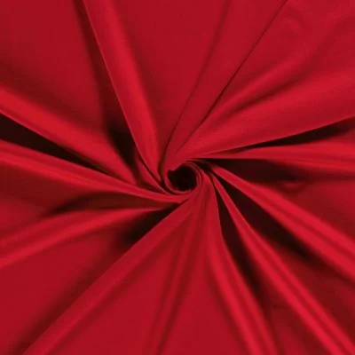 Tissu Jersey Viscose épais Romana uni Rouge - Par 10 cm