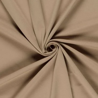 Tissu Jersey Viscose épais Romana uni Beige - Par 10 cm