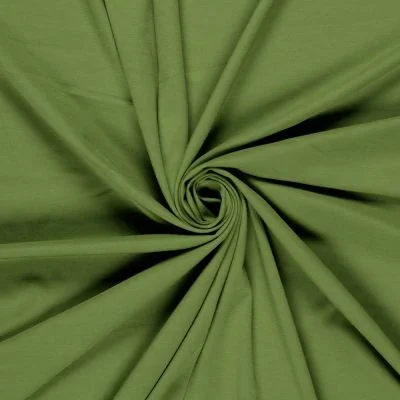 Tissu Jersey Viscose Modena uni Vert olive - Par 10 cm